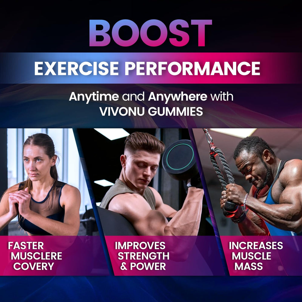 Close-up of VivoNu Creatine Gummies texture and shape