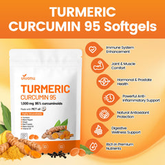 Close-up of turmeric extract with 95% curcuminoids