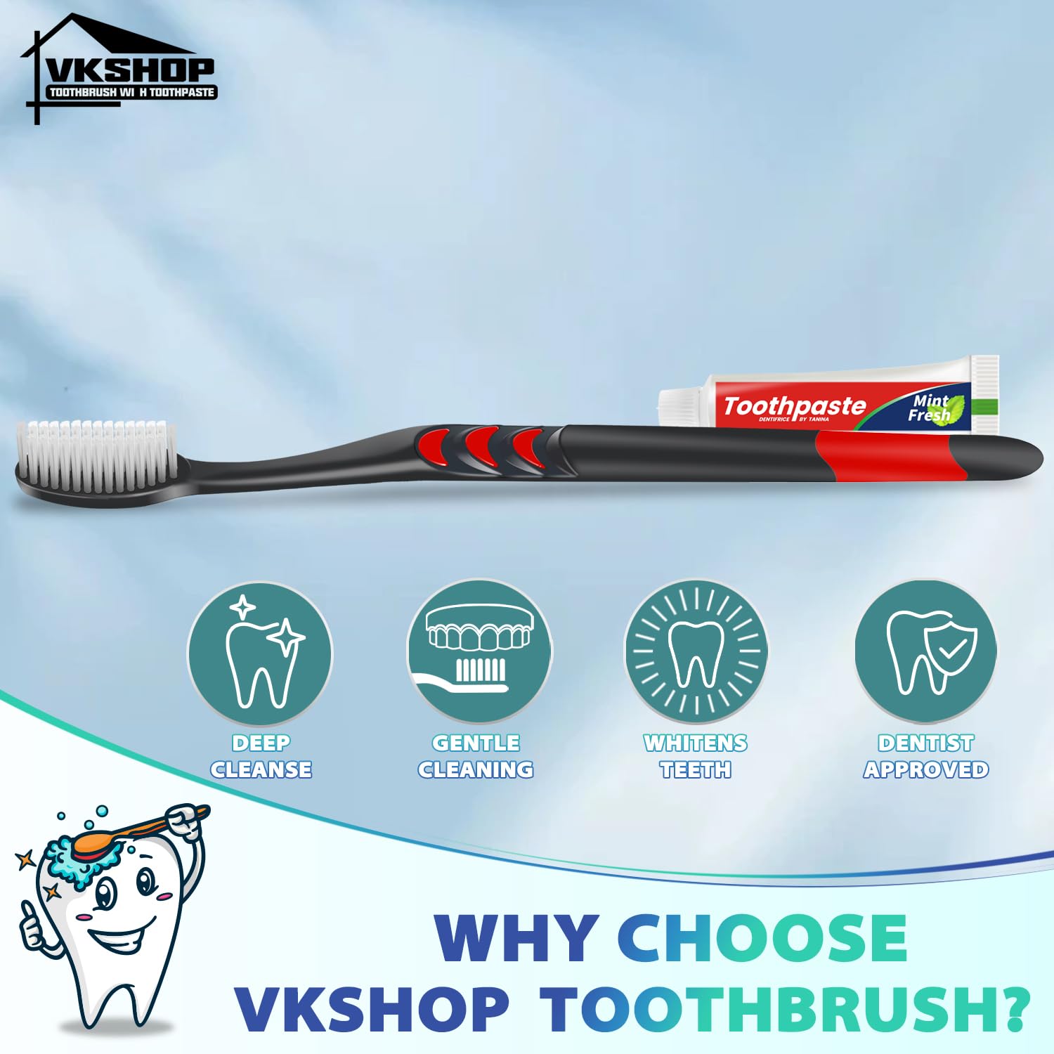 Compact travel toothbrush perfect for on-the-go use