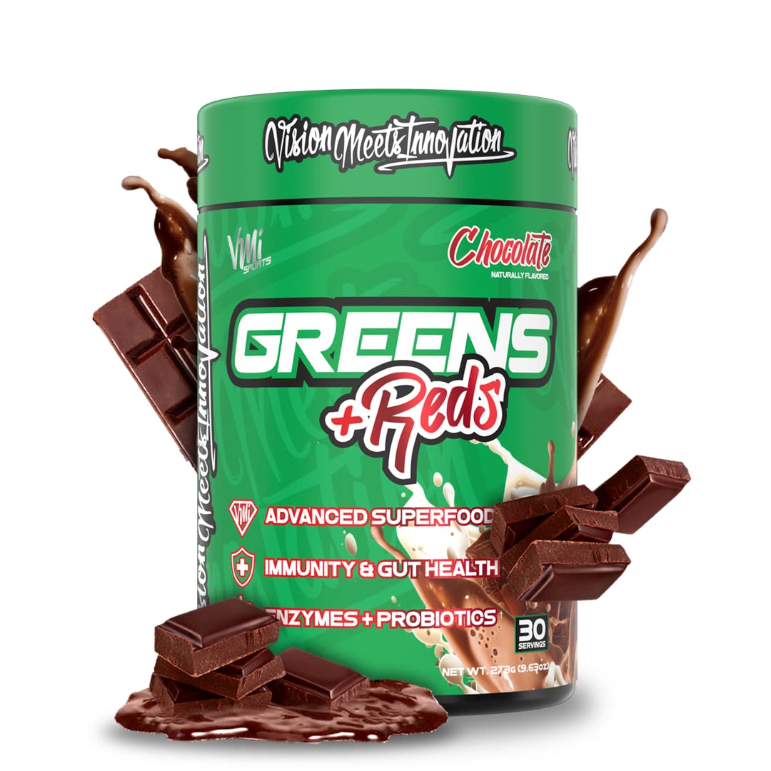 VMI Greens + Reds chocolate flavor front view