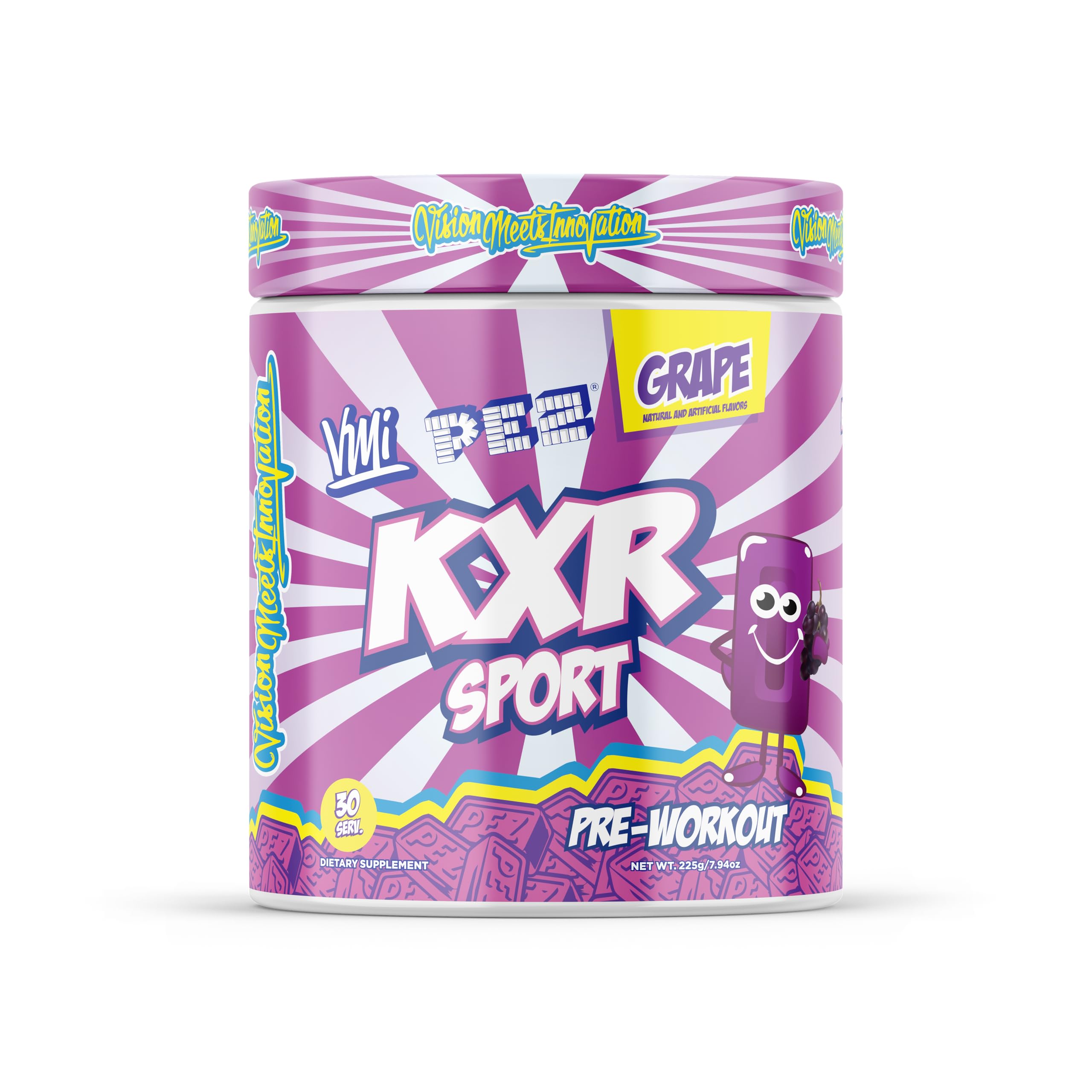 VMI Sports KXR Sport bottle with PEZ Grape for balanced energy