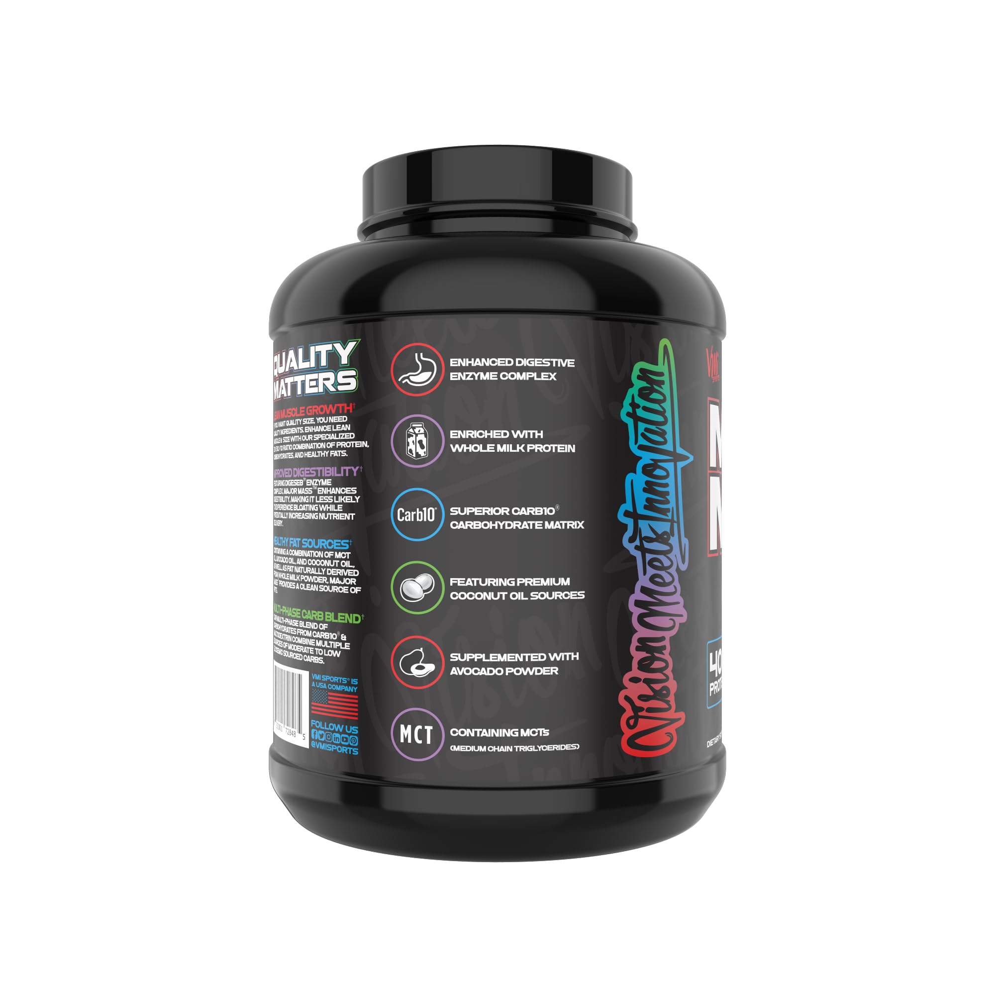 VMI Sports Major Mass shake blends into a creamy post-workout drink.