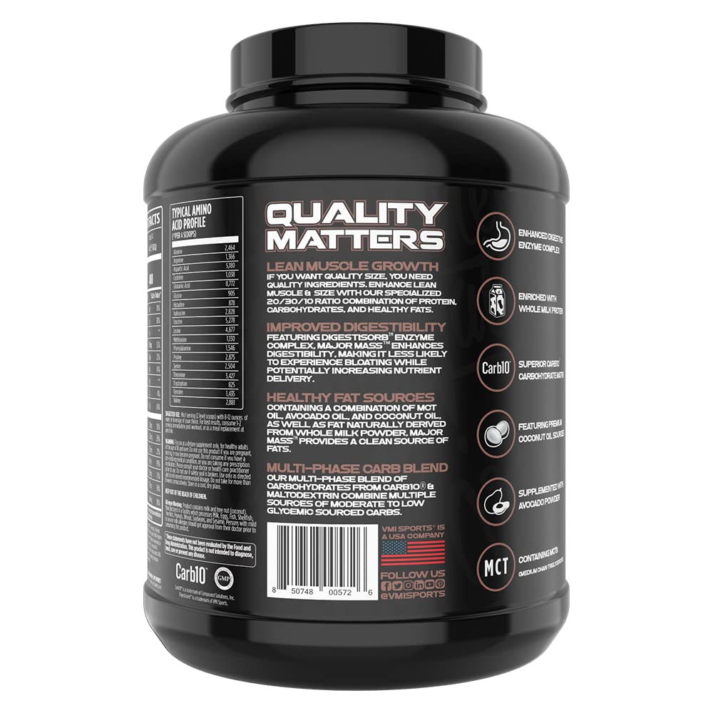 VMI Major Mass shake in blender bottle for post-workout fueling.