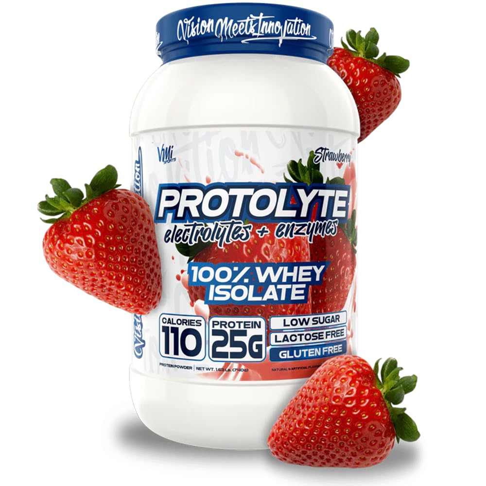 VMI Sports ProtoLyte whey isolate front label highlights low-calorie protein for lean gains