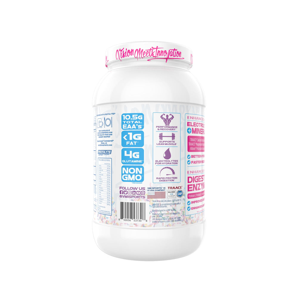 ProtoLyte packaging highlights non-GMO formula and high-quality ingredients for athletes.