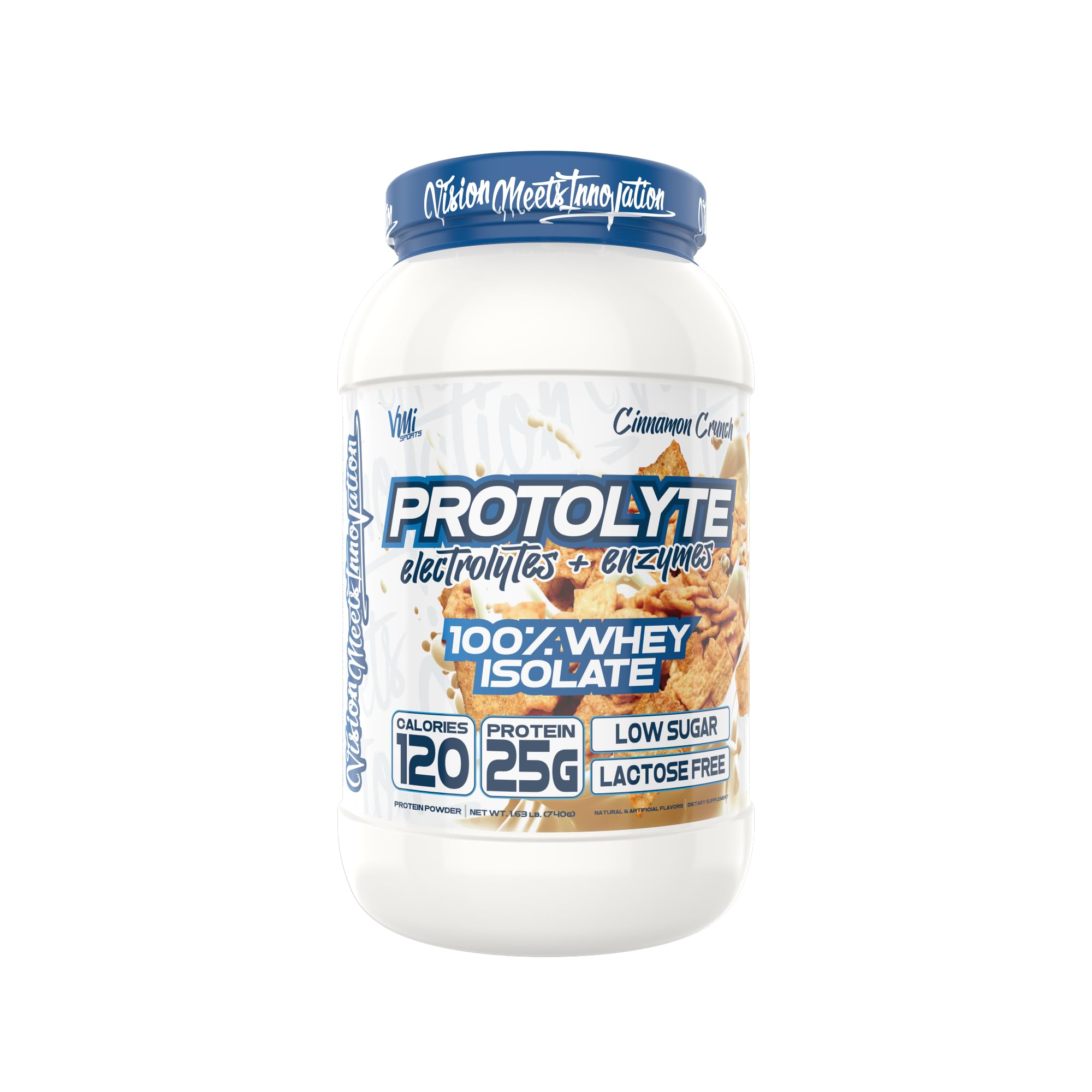 ProtoLyte bottle pour shot shows fast-digesting formula with digestive enzymes.
