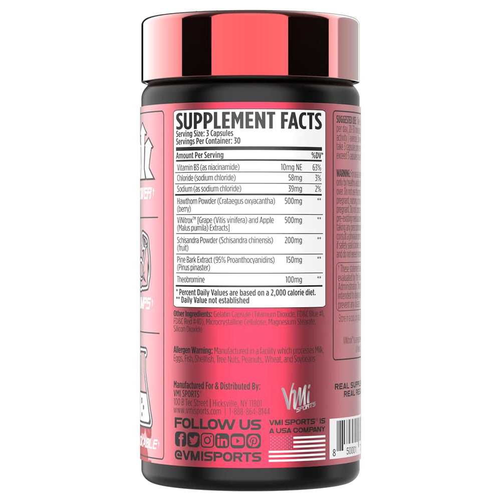 Vasogen Ultra nitric-oxide pump visualizing enhanced blood flow during workouts.