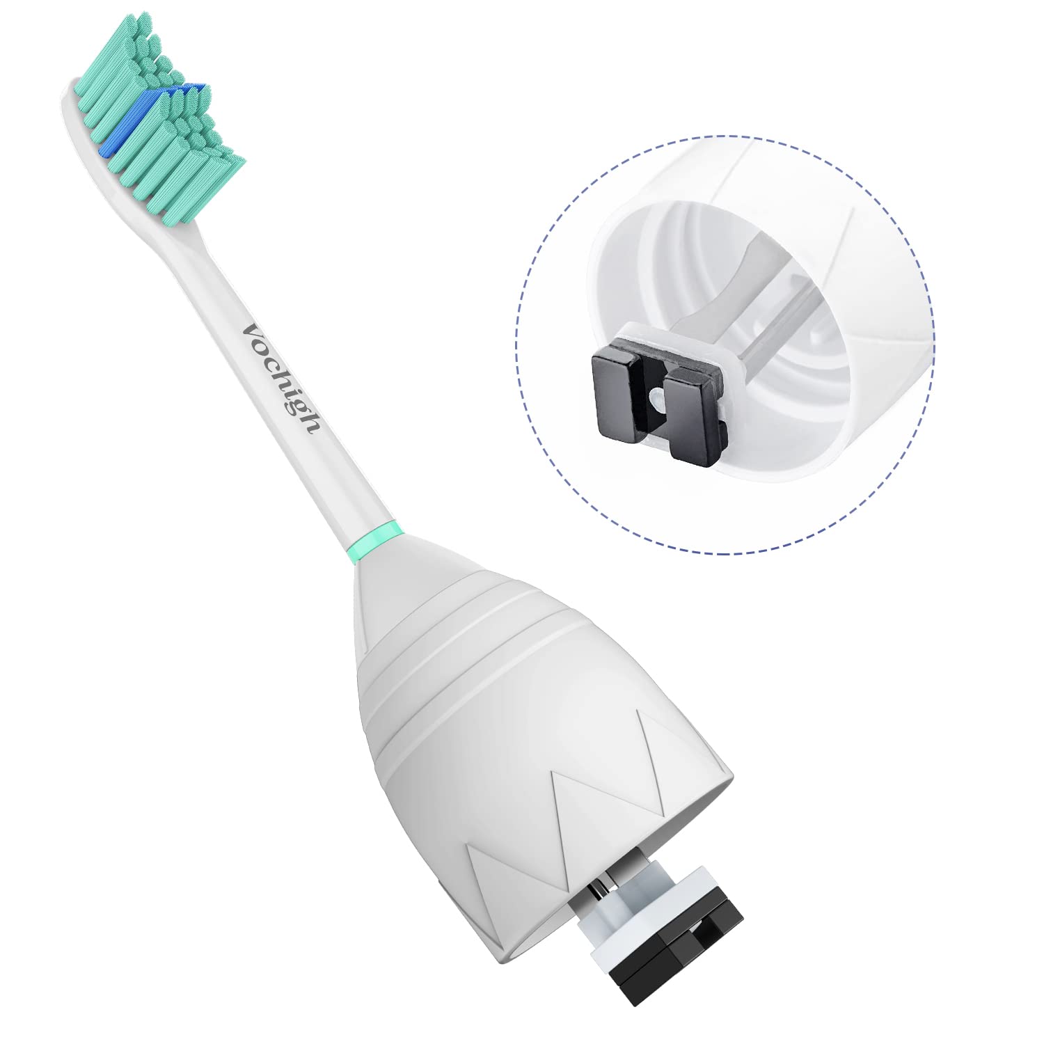 Blue indicator bristles fade to signal replacement time