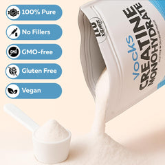 Micronized creatine monohydrate texture close-up