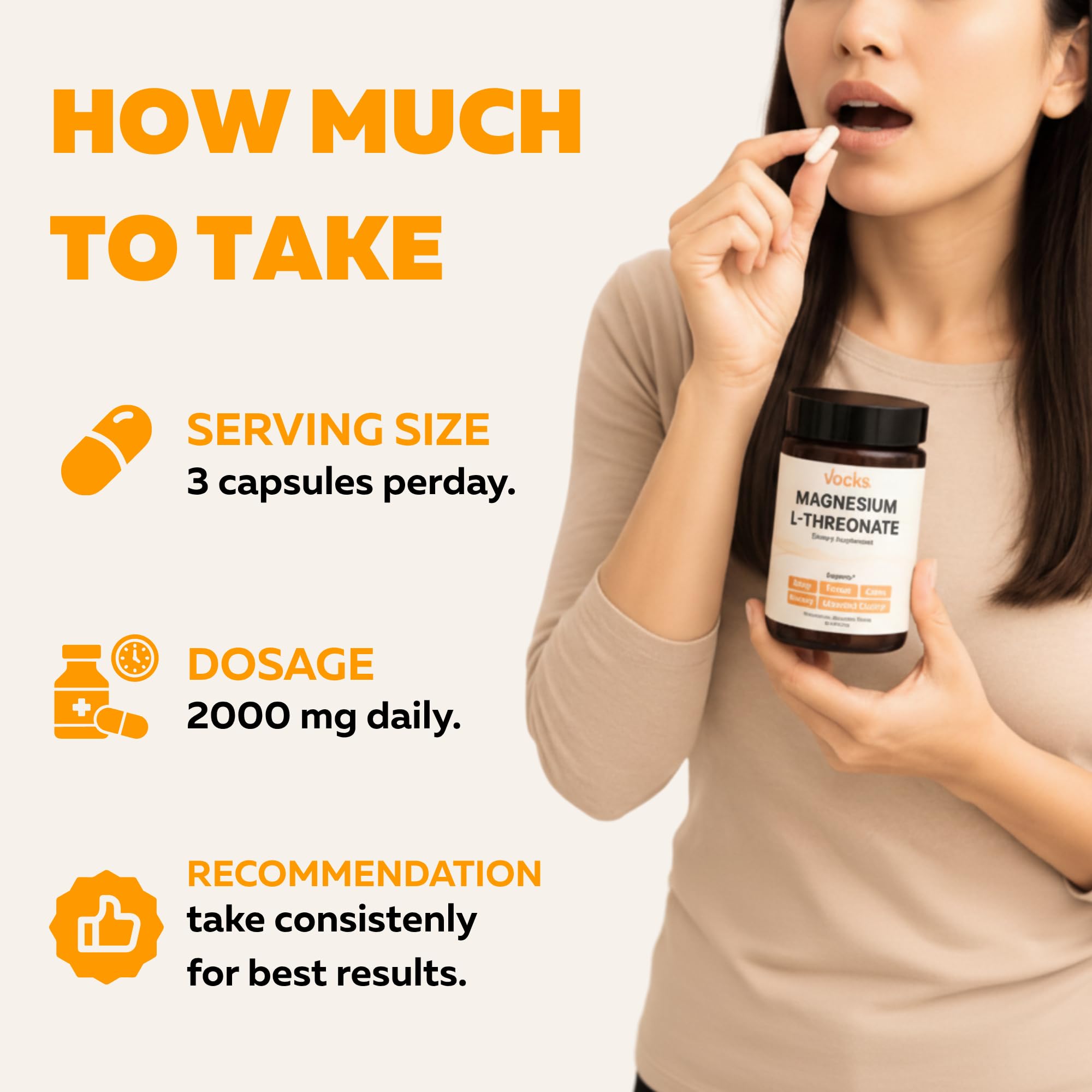 Close-up of Vocks capsules