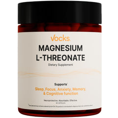 Vocks Magnesium L-Threonate 90-capsule bottle (front view)