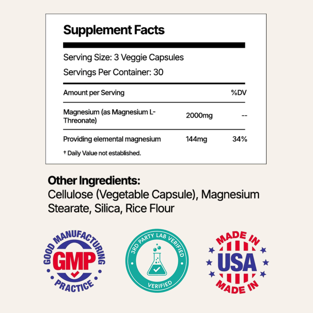 Product label detailing ingredients and dosage