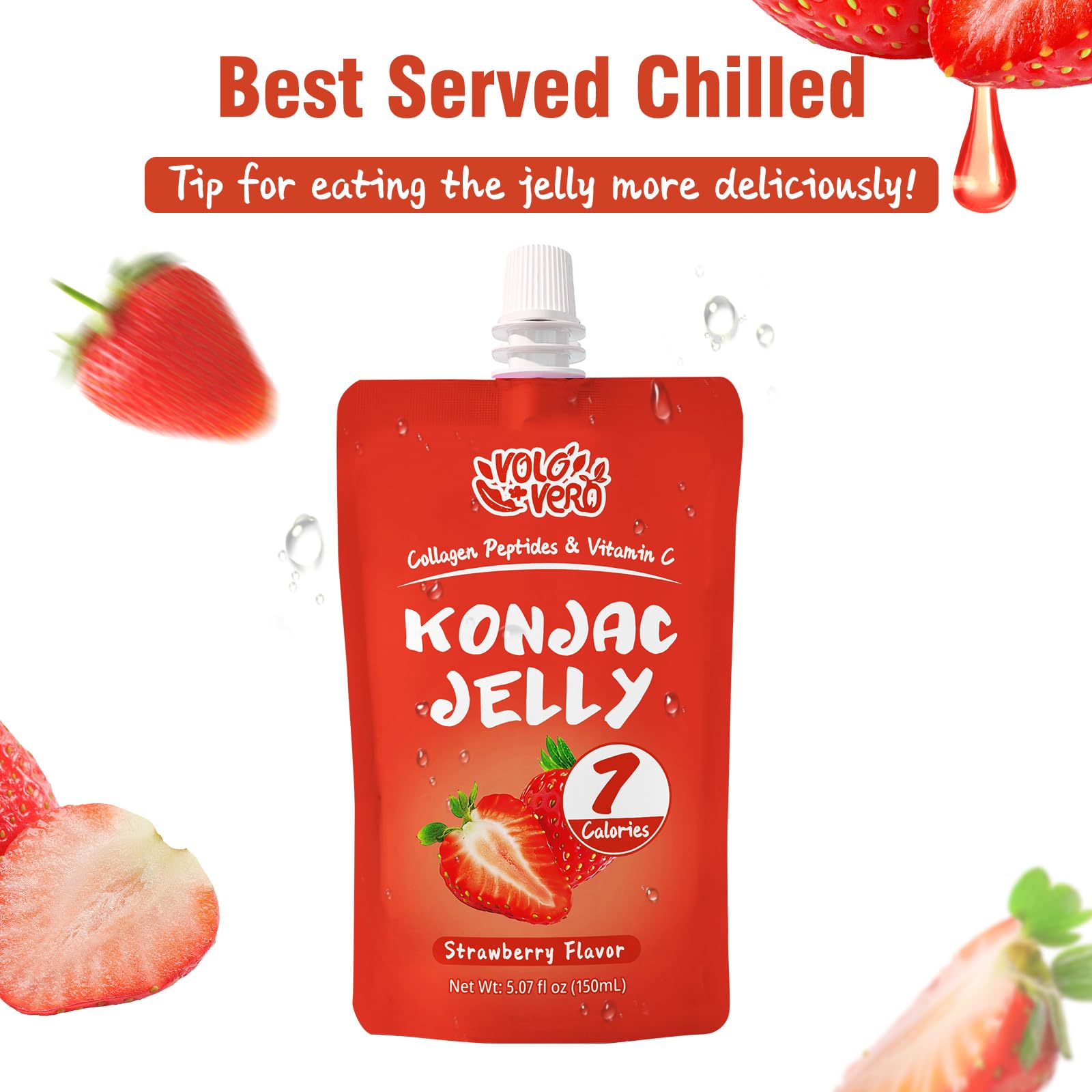 Chilled drinkable Konjac Jelly ready to enjoy