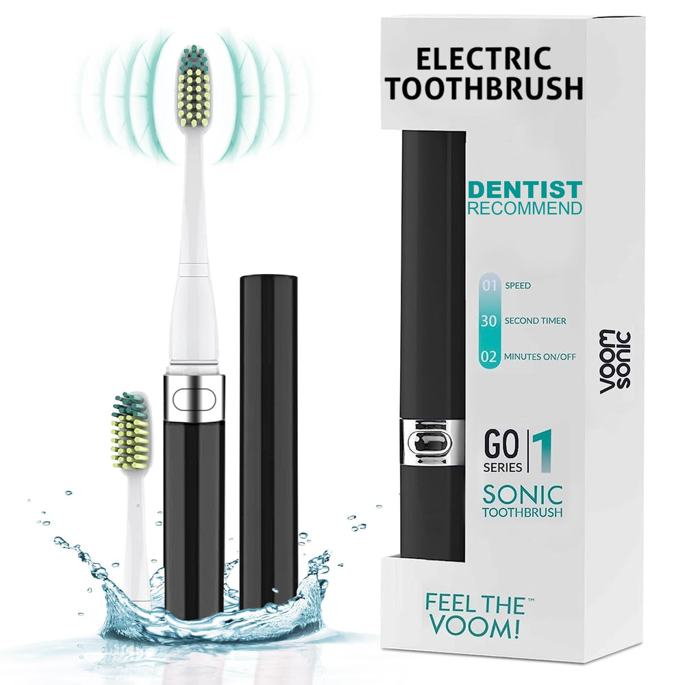 Voom Sonic Go 1 Series Travel Electric Toothbrush in black