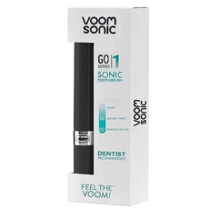 Close-up of Go 1 Series travel toothbrush head in black