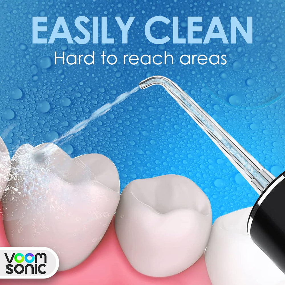 Six replaceable nozzles included with Voom Sonic Monsoon