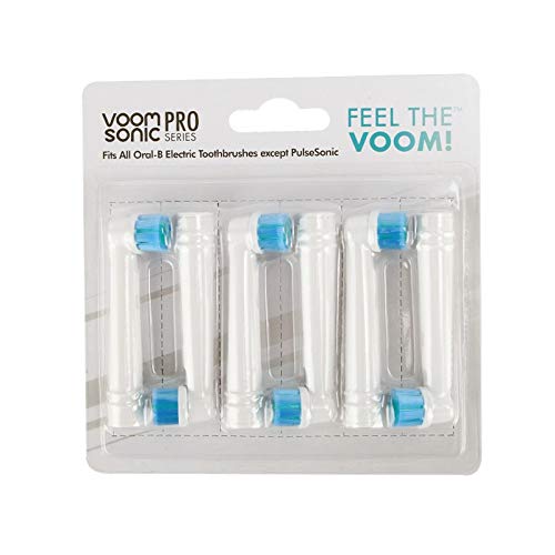 Packaging view of Voom Sonic 6-pack replacement brush heads VM-22049