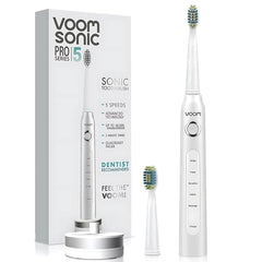 Front view of Voom Sonic Pro 5 electric toothbrush