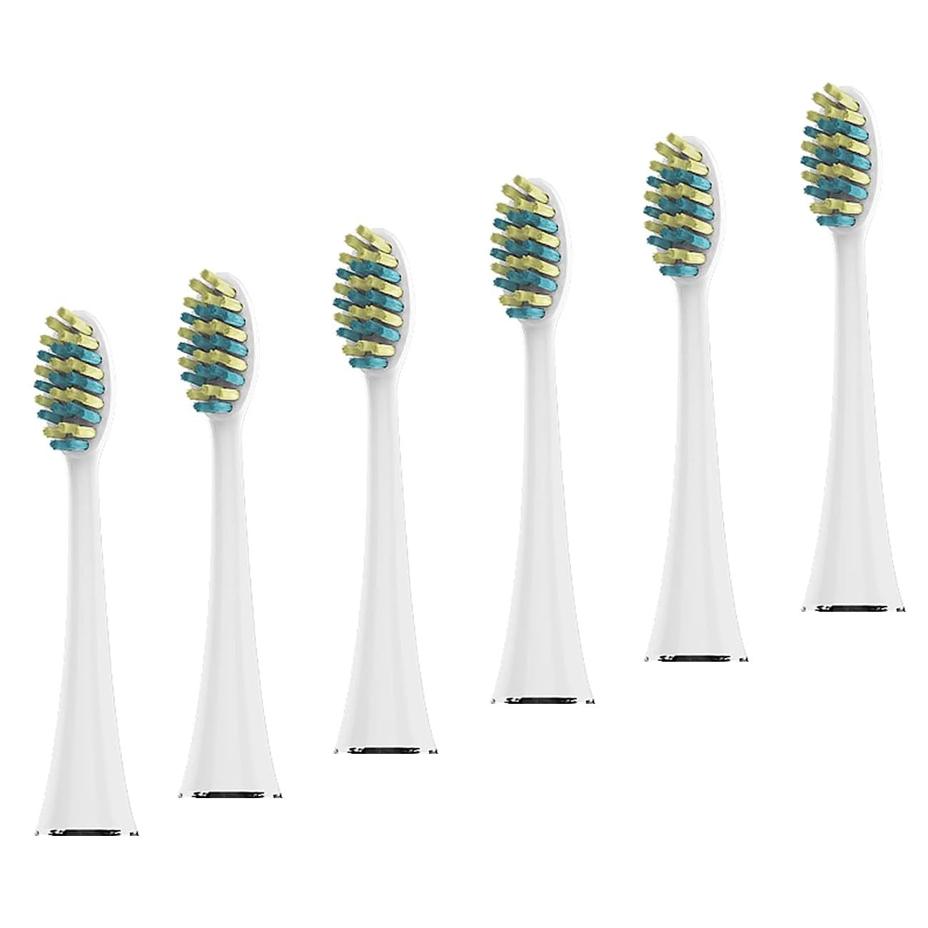 Voom Sonic Pro 7 Series replacement brush heads - 6 pack, front view