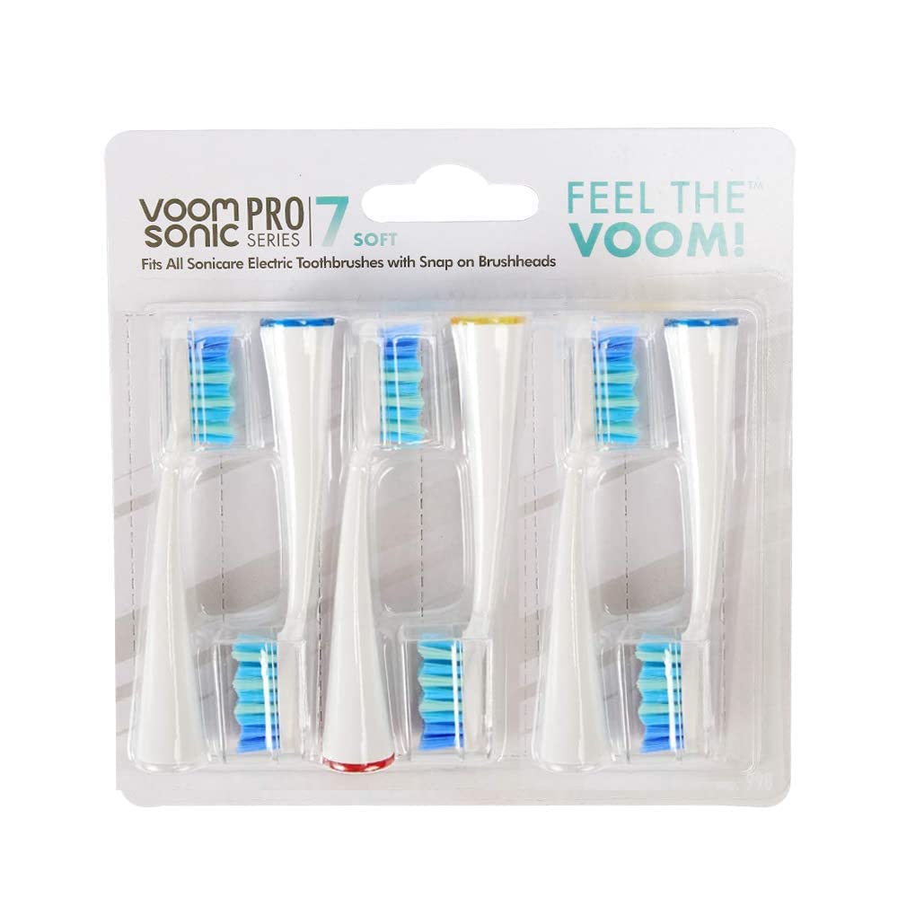 Soft Dupont Nylon bristles on Voom Sonic Pro 7 brush head