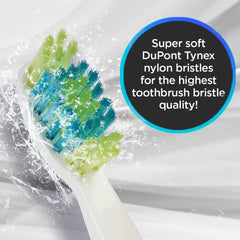 Close-up of soft Dupont nylon bristles on replacement head