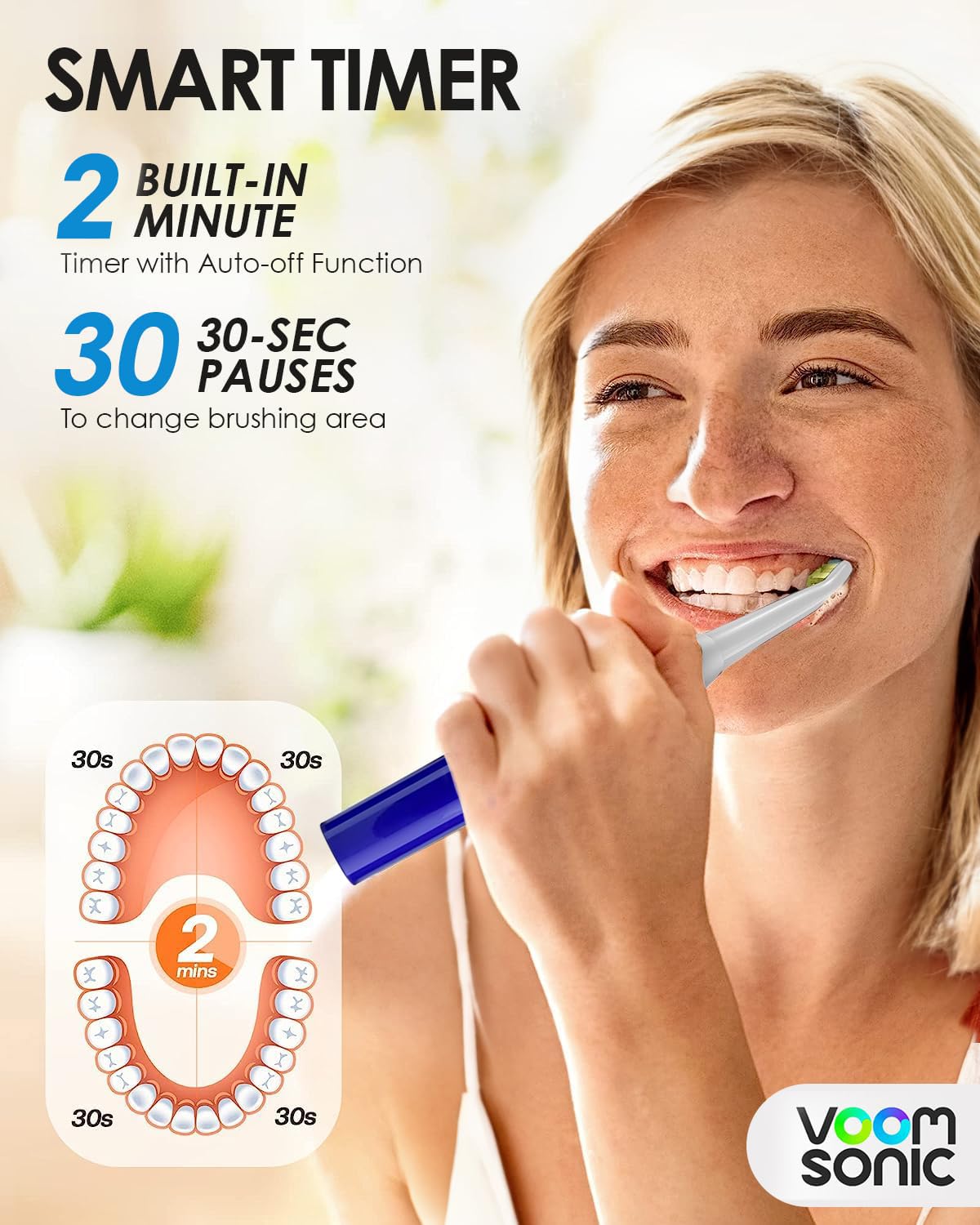 Compact 6.5 inch travel toothbrush design in royal blue