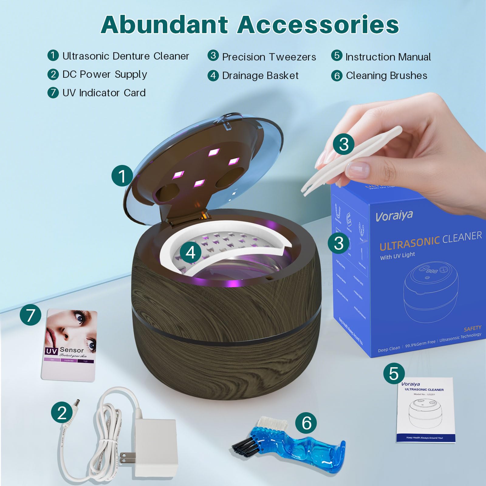 Product on a countertop with packaging box beside it