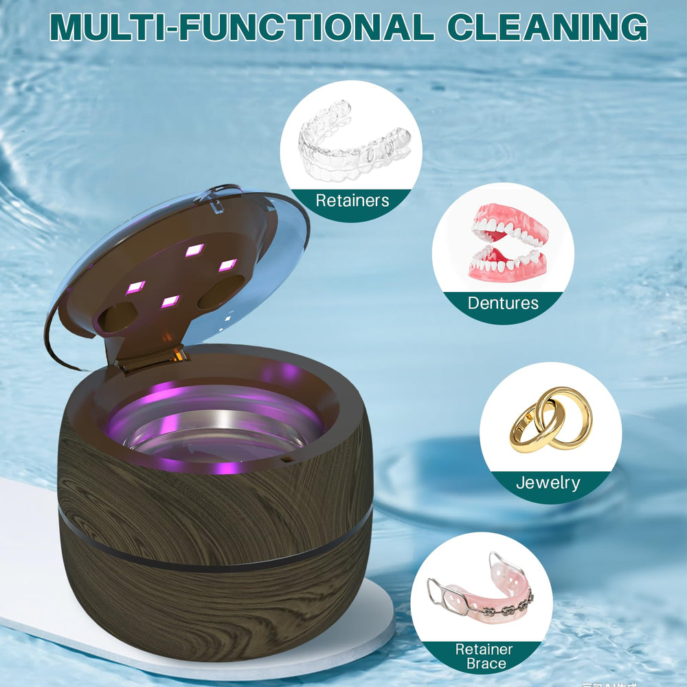 Three-step usage guide: add water and items, close lid, plug in