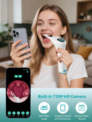 1080P HD camera with 6 LED lights for clear tonsil visualization