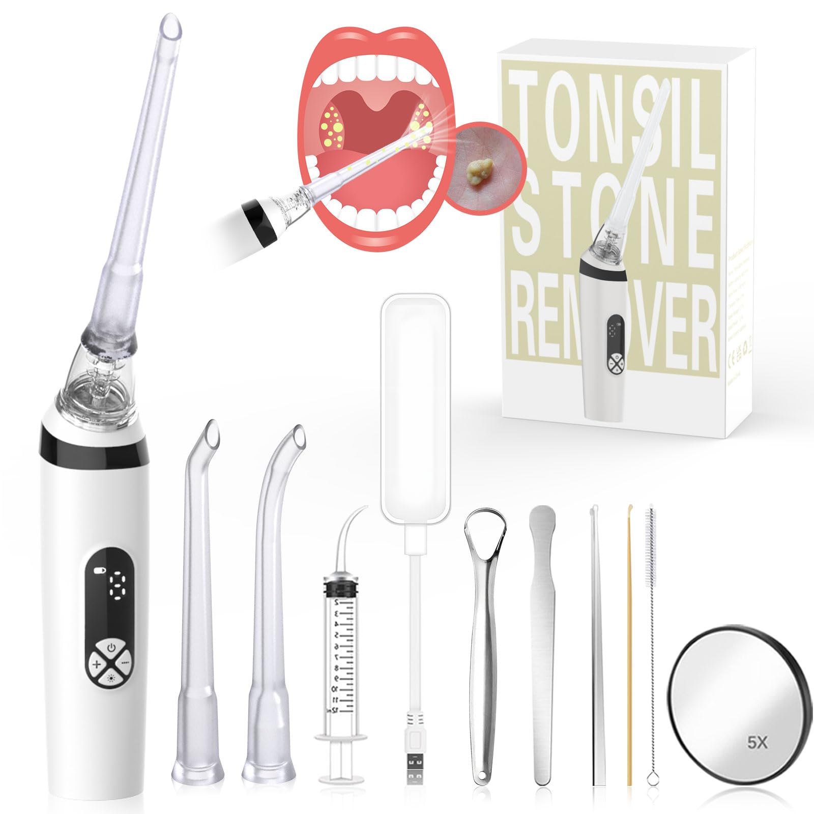 Voraiya Tonsil Stone Remover with built-in LED light