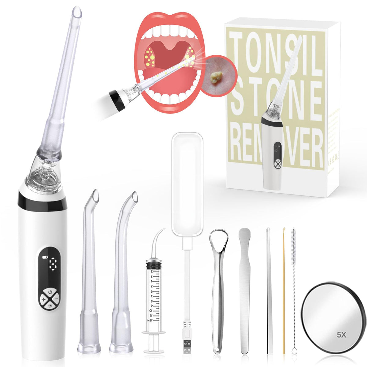 Voraiya Tonsil Stone Remover with built-in LED light