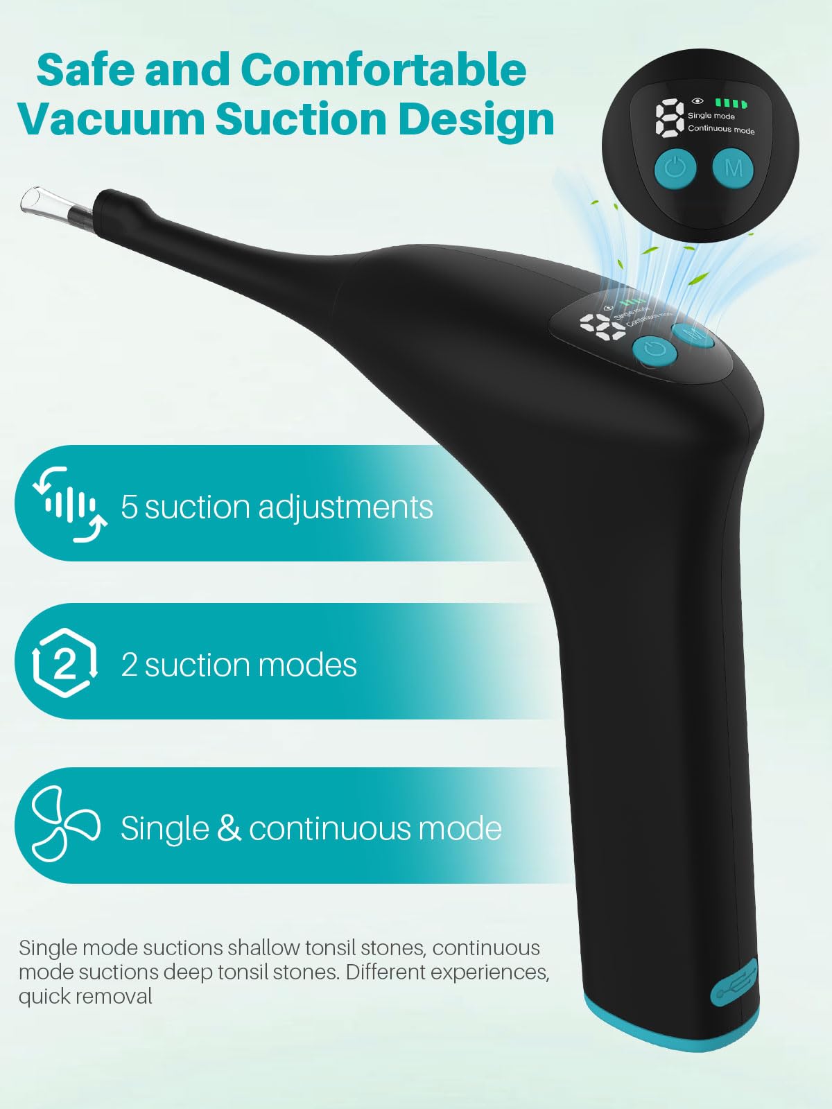 Detachable suction nozzle and washable camera