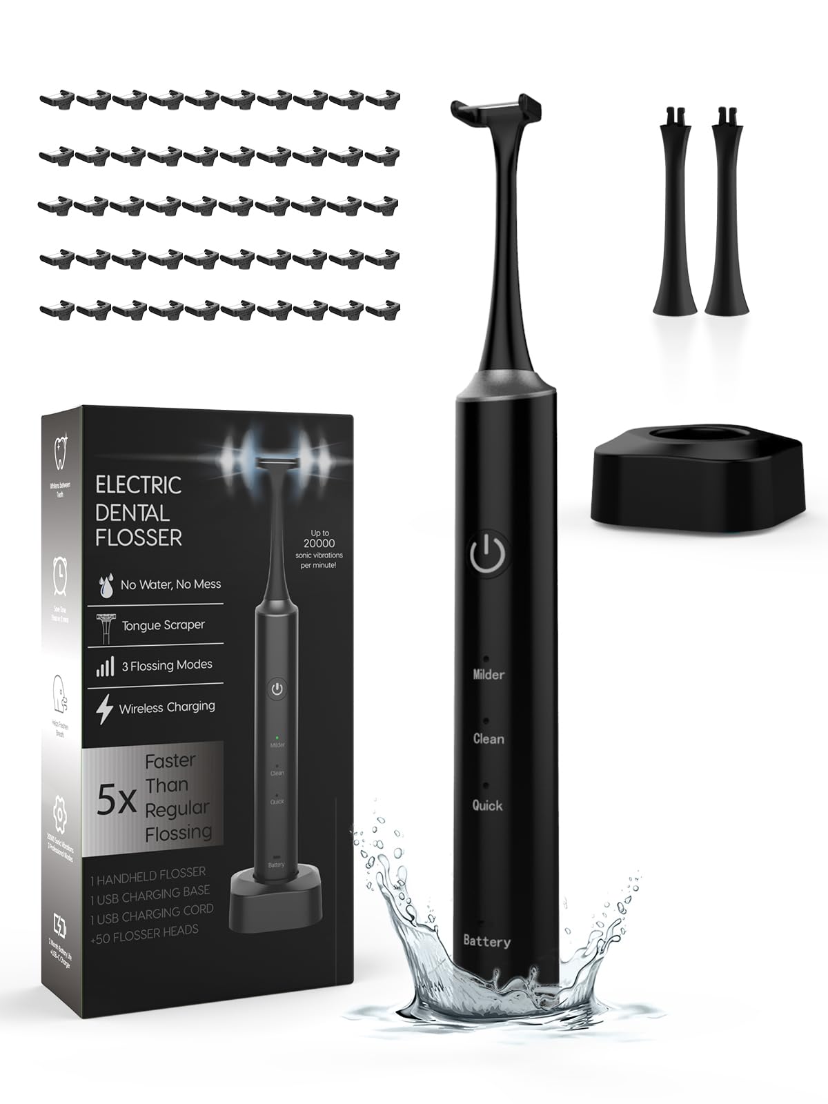 Main unit of Voraiya Electric Flosser on white background