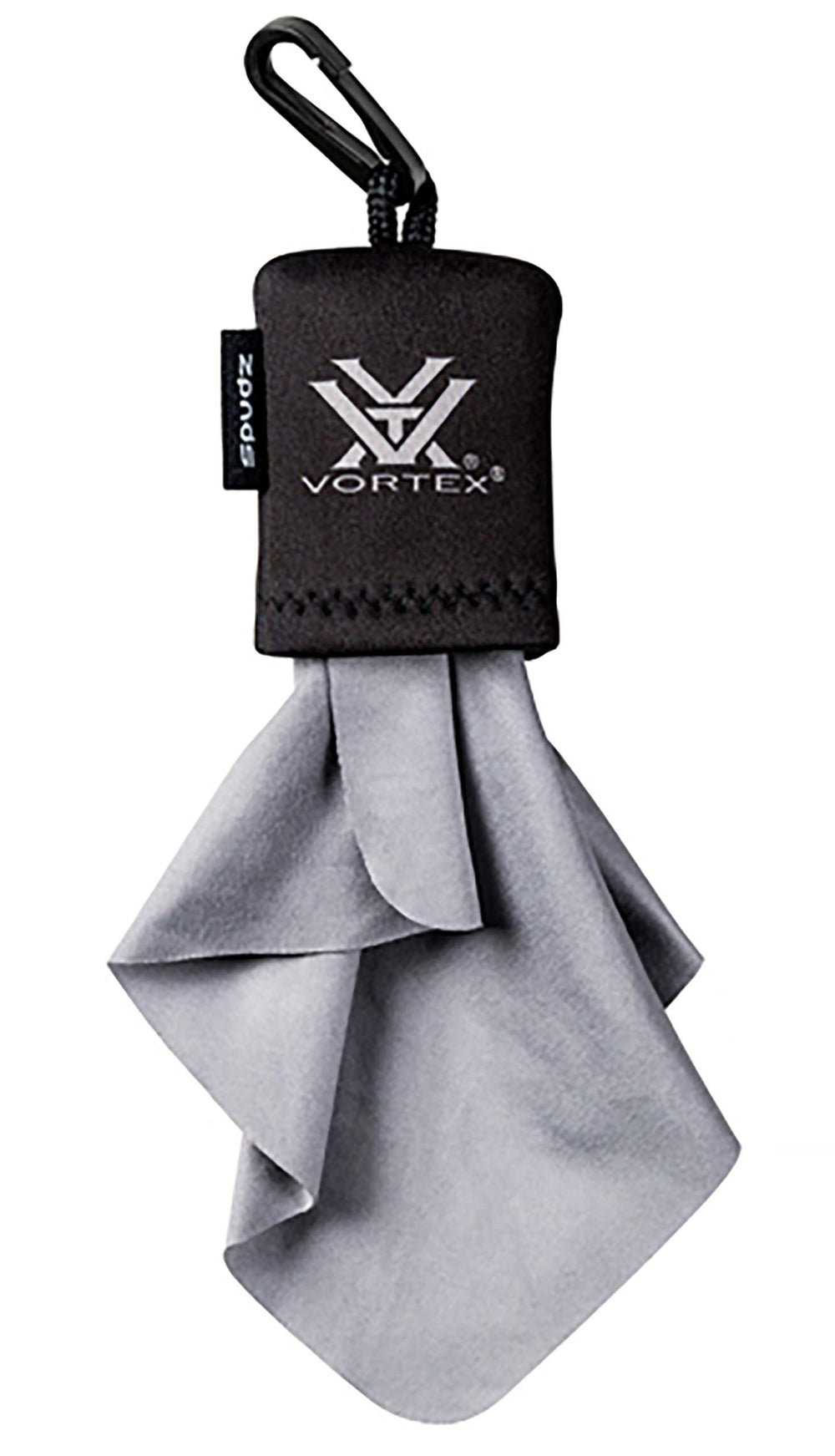 Cloth attached to key chain or zipper for portable cleaning