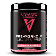 Voyager Pre-Workout Planet Punch container front label