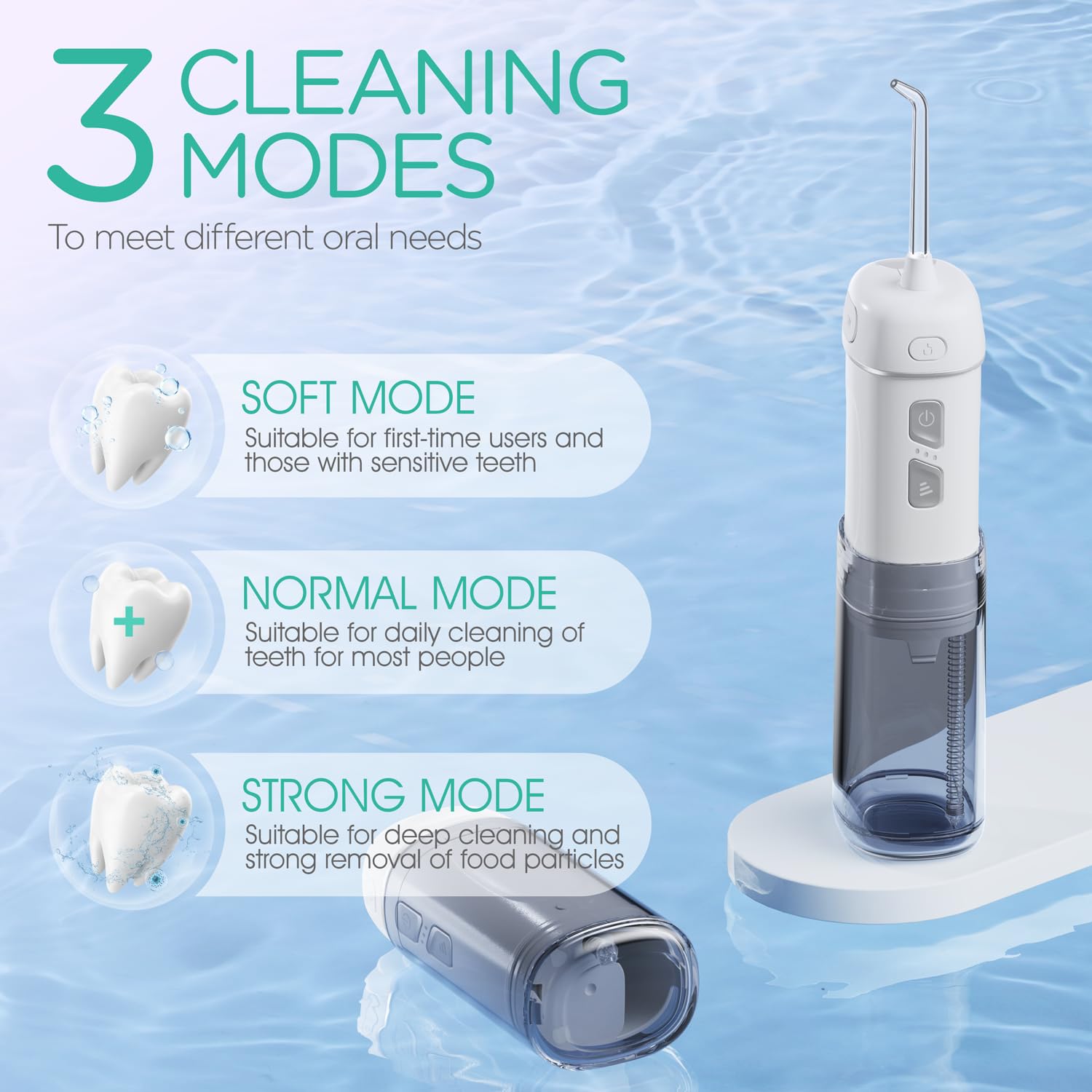 IPX7 waterproof cordless water flosser WF510