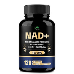 Front label of VPKIN NAD+ Supplement bottle (120 capsules)