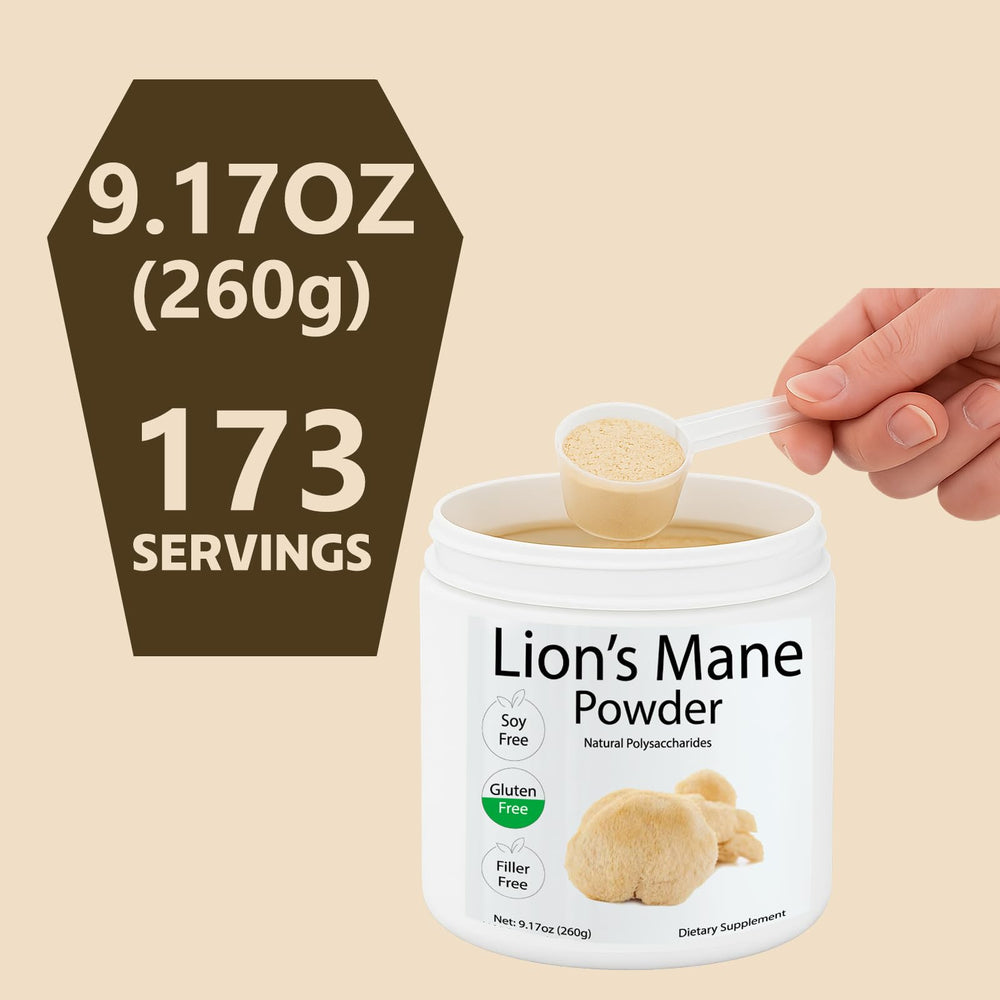 Brain health concept with Lion's Mane ingredients