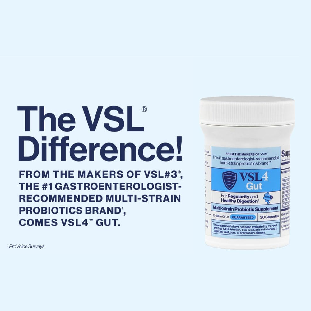 Multi-strain probiotic capsules displaying eight strains