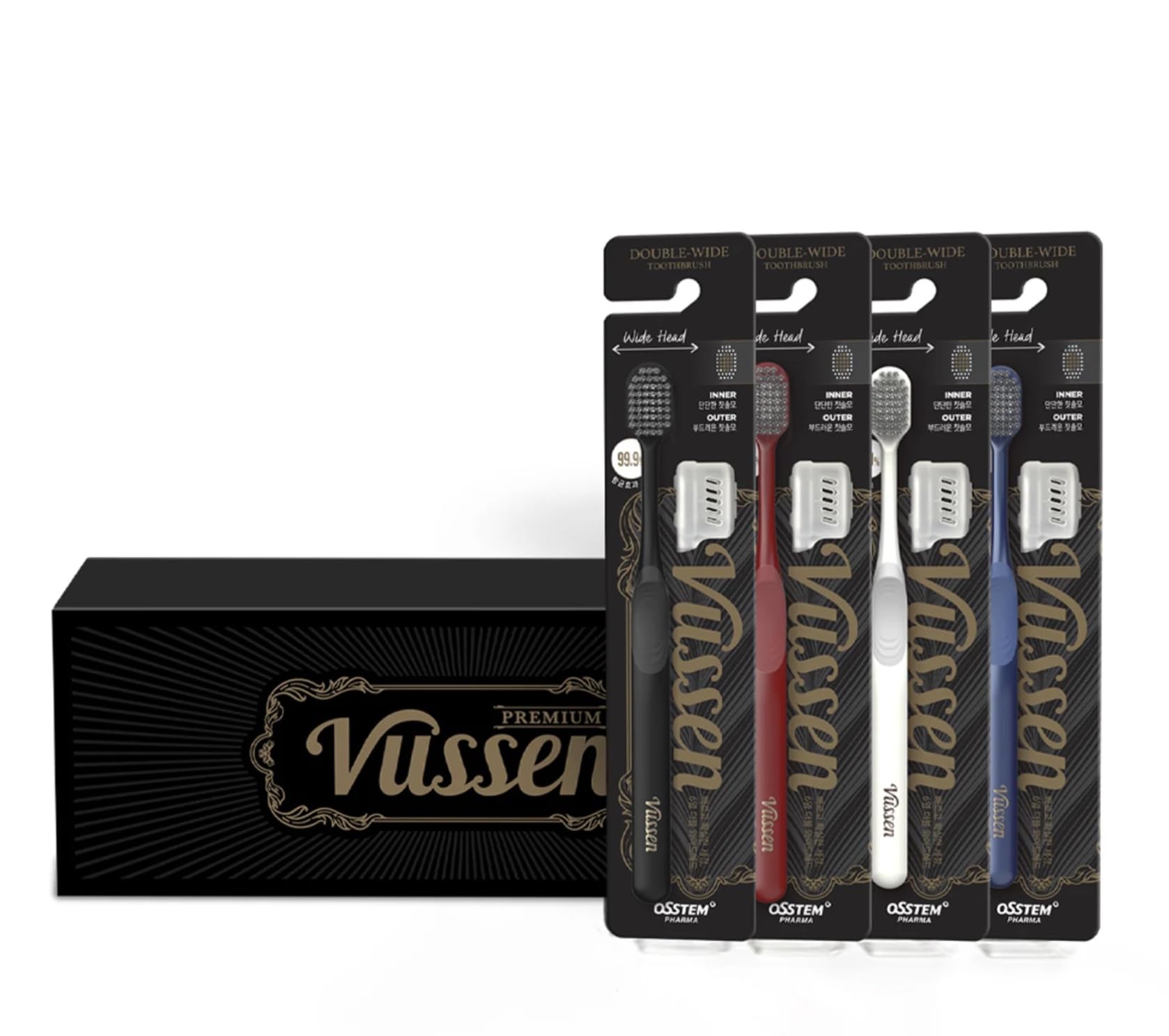 Vussen toothbrush with double-wide head