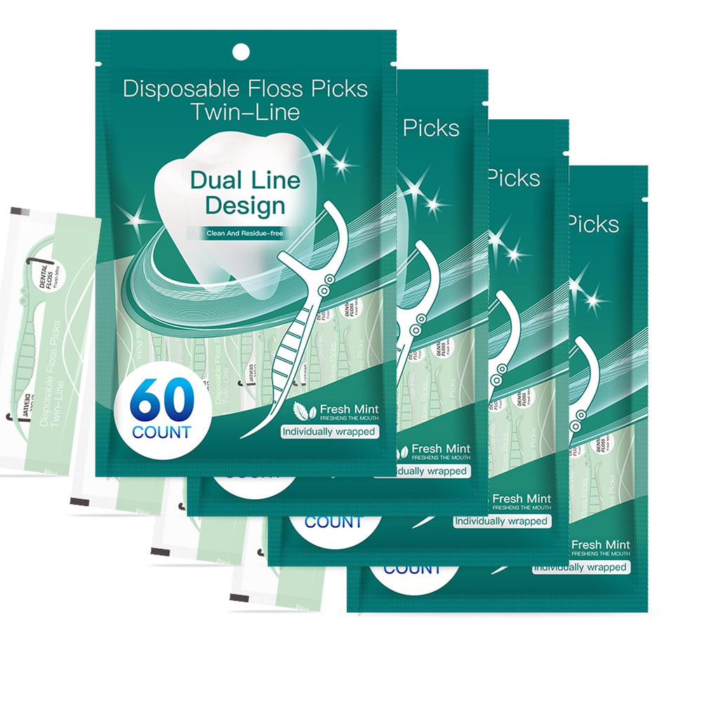 VWONST 240-count dental floss picks in multi-color pack