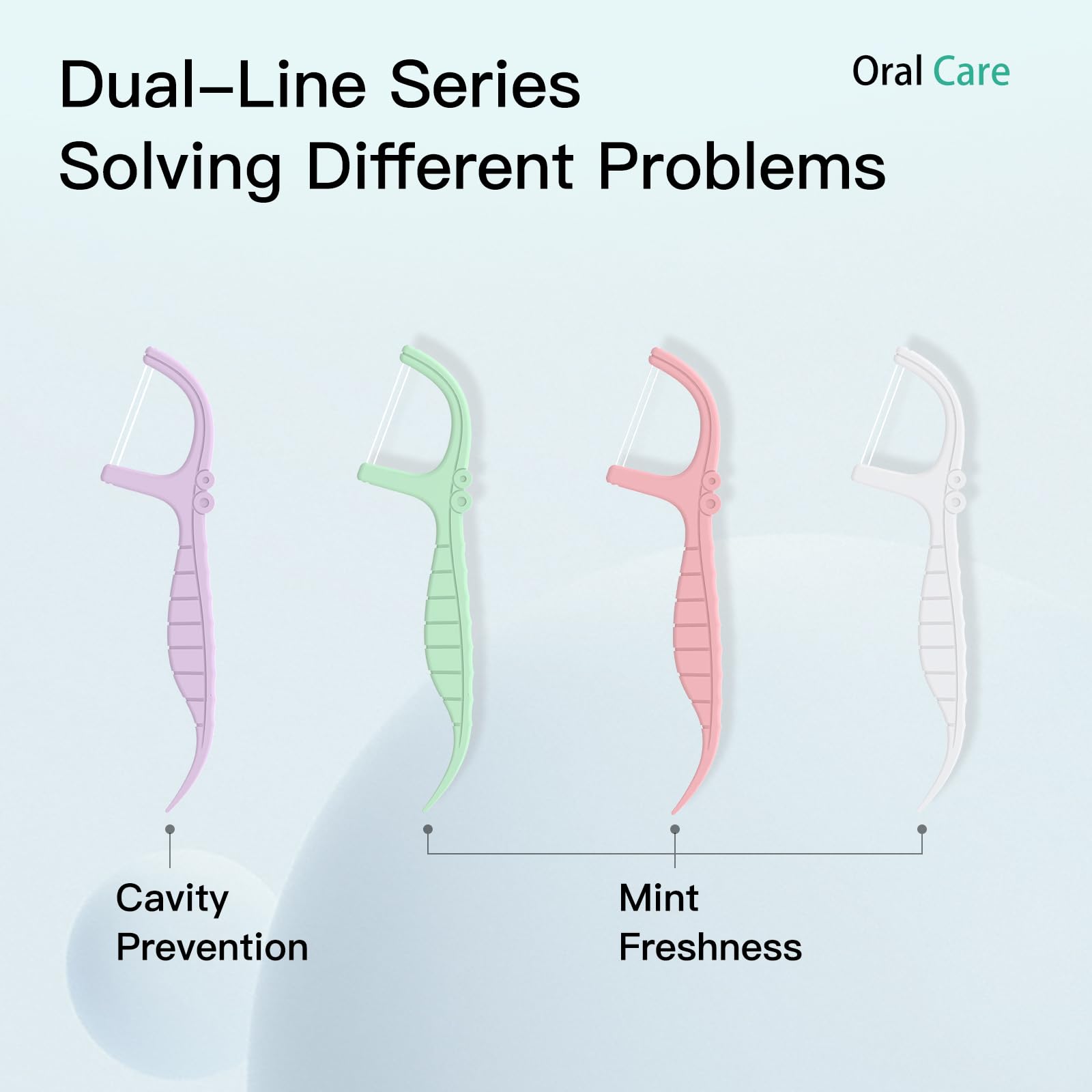 Individually wrapped VWONST dental floss picks for travel
