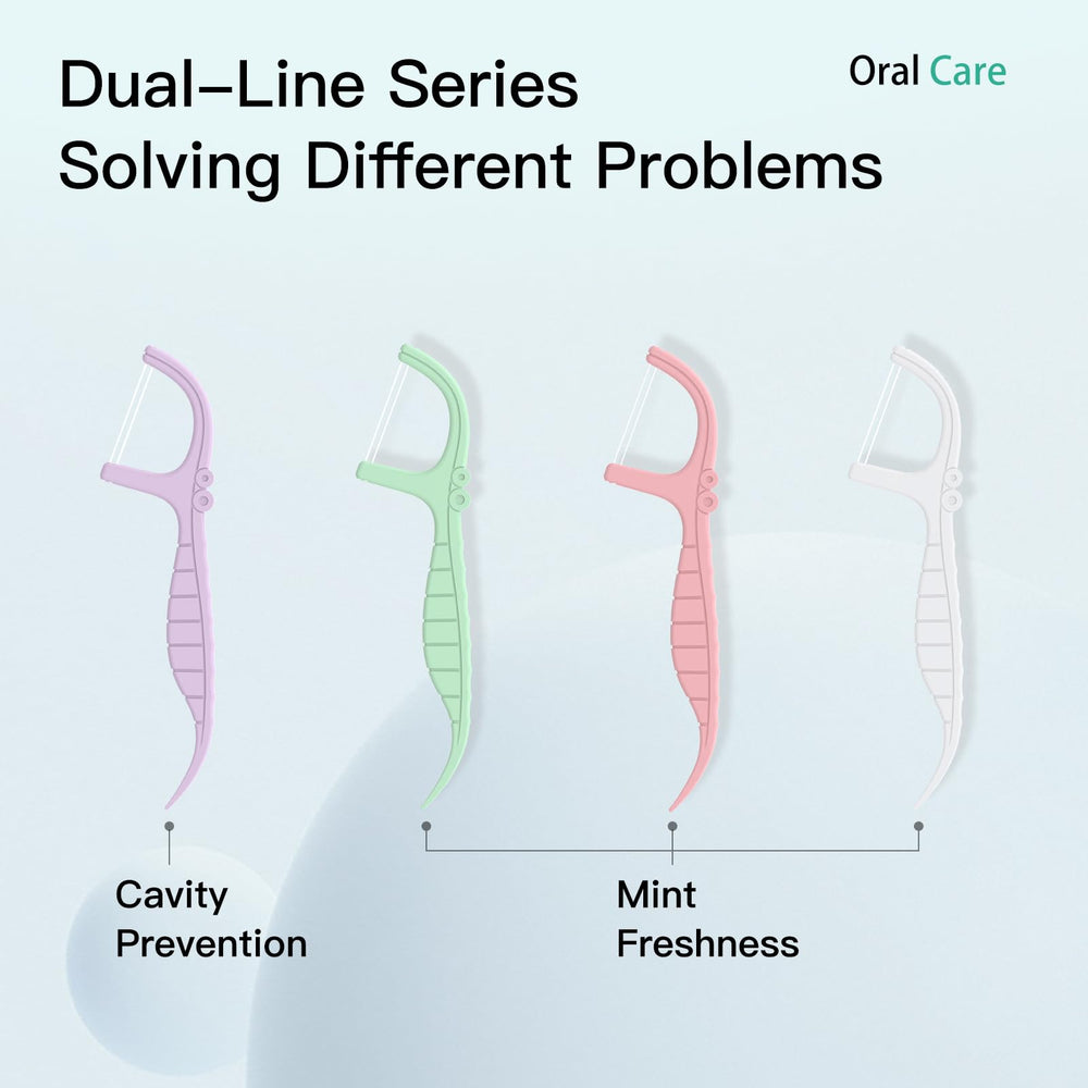 Individually wrapped VWONST dental floss picks for travel