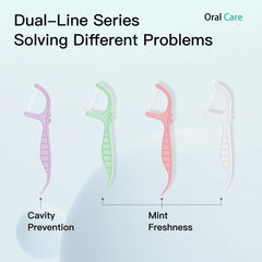 Individually wrapped VWONST dental floss picks for travel