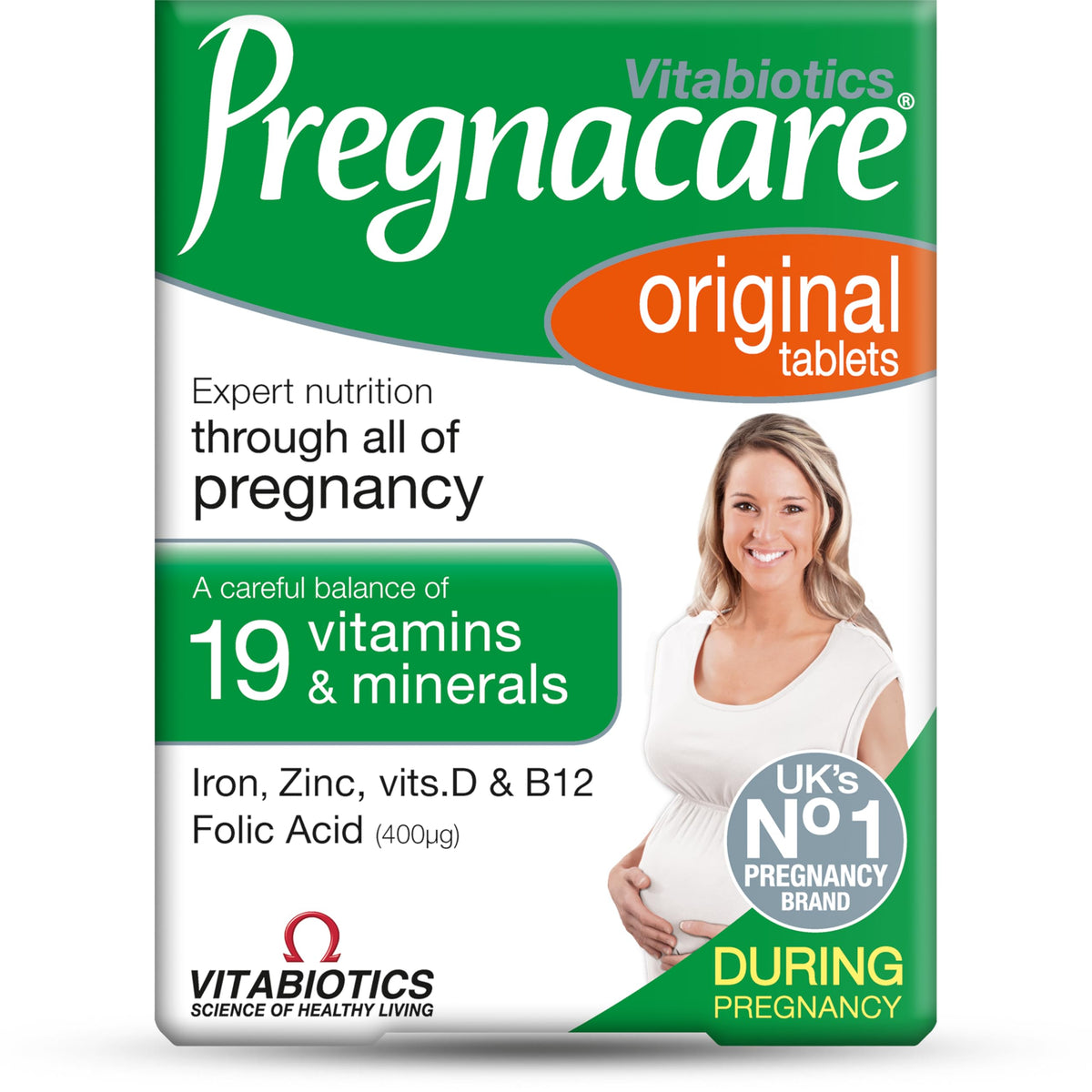 Vxacen RESSYYT Pregnacare Original 90 tablets bottle front view