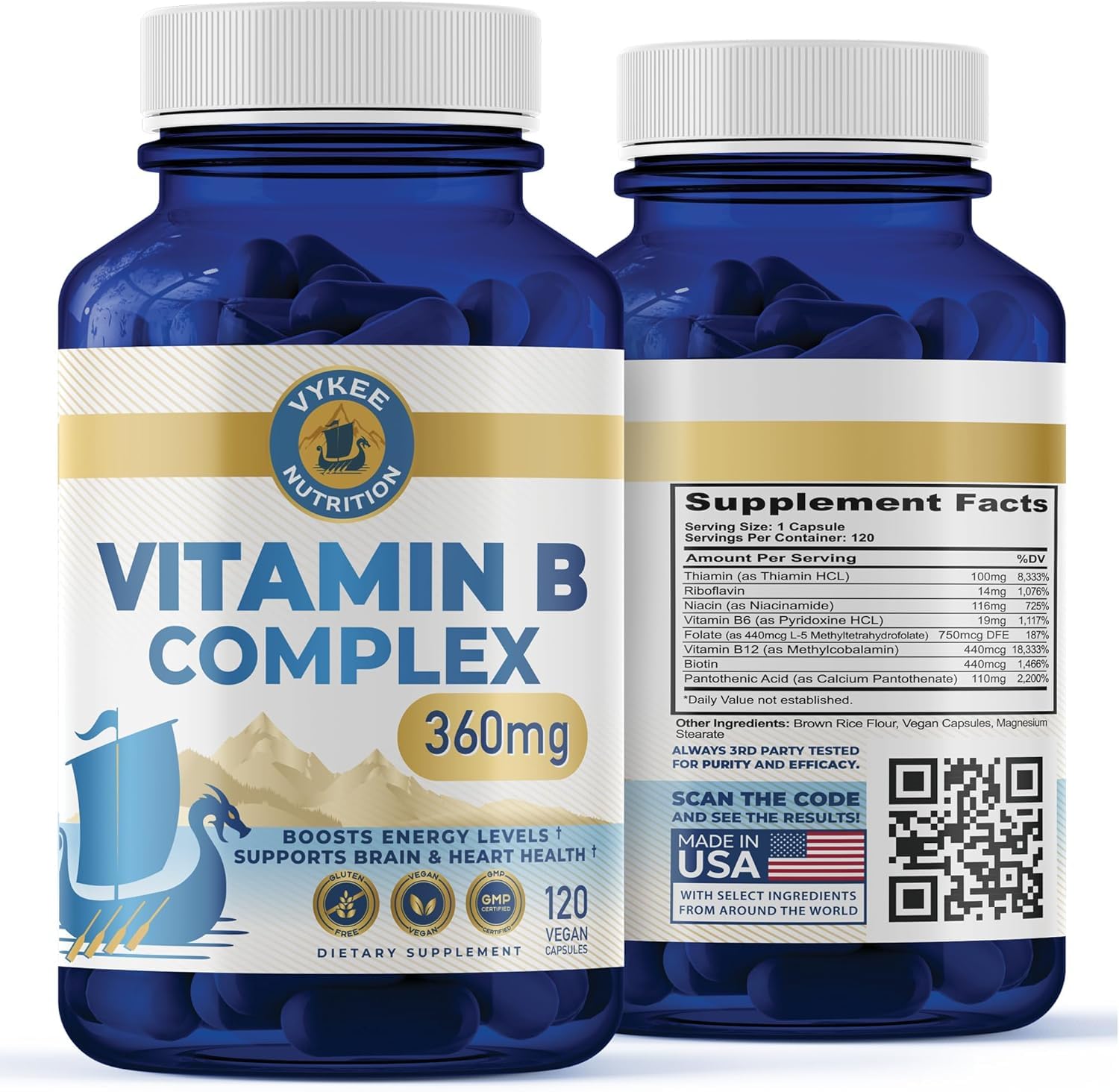 Dosage and usage illustration for Vykee Folic Acid supplement