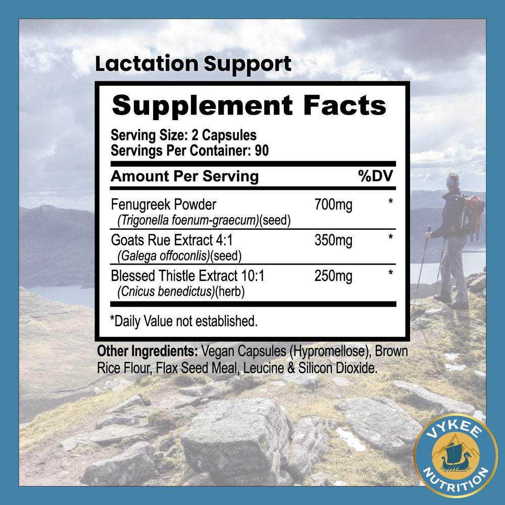 QR code on Vykee Lactation Support bottle for ingredient sourcing and testing