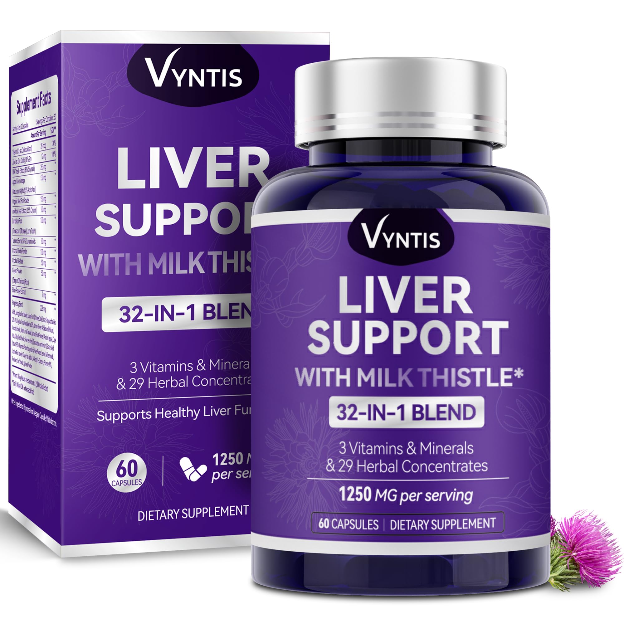 VYNTIS 32-in-1 Liver Cleanse Detox bottle label