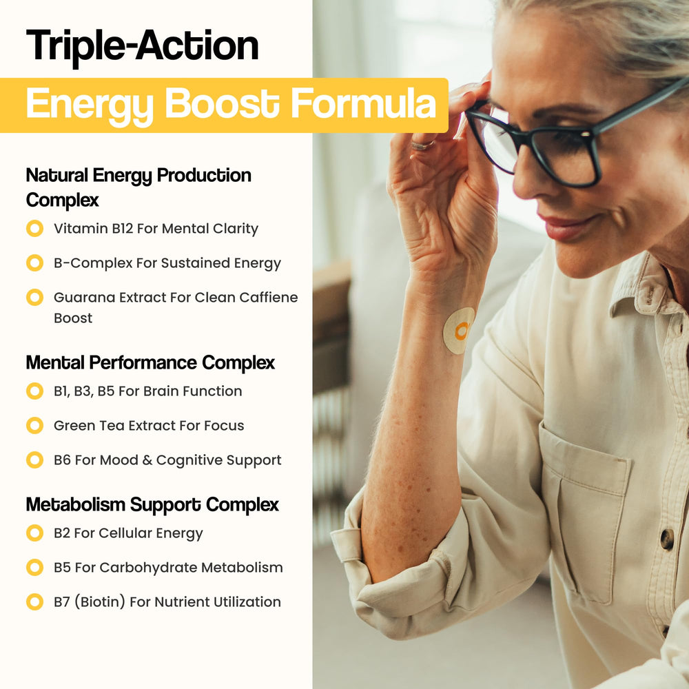 8-hour sustained energy release through the skin