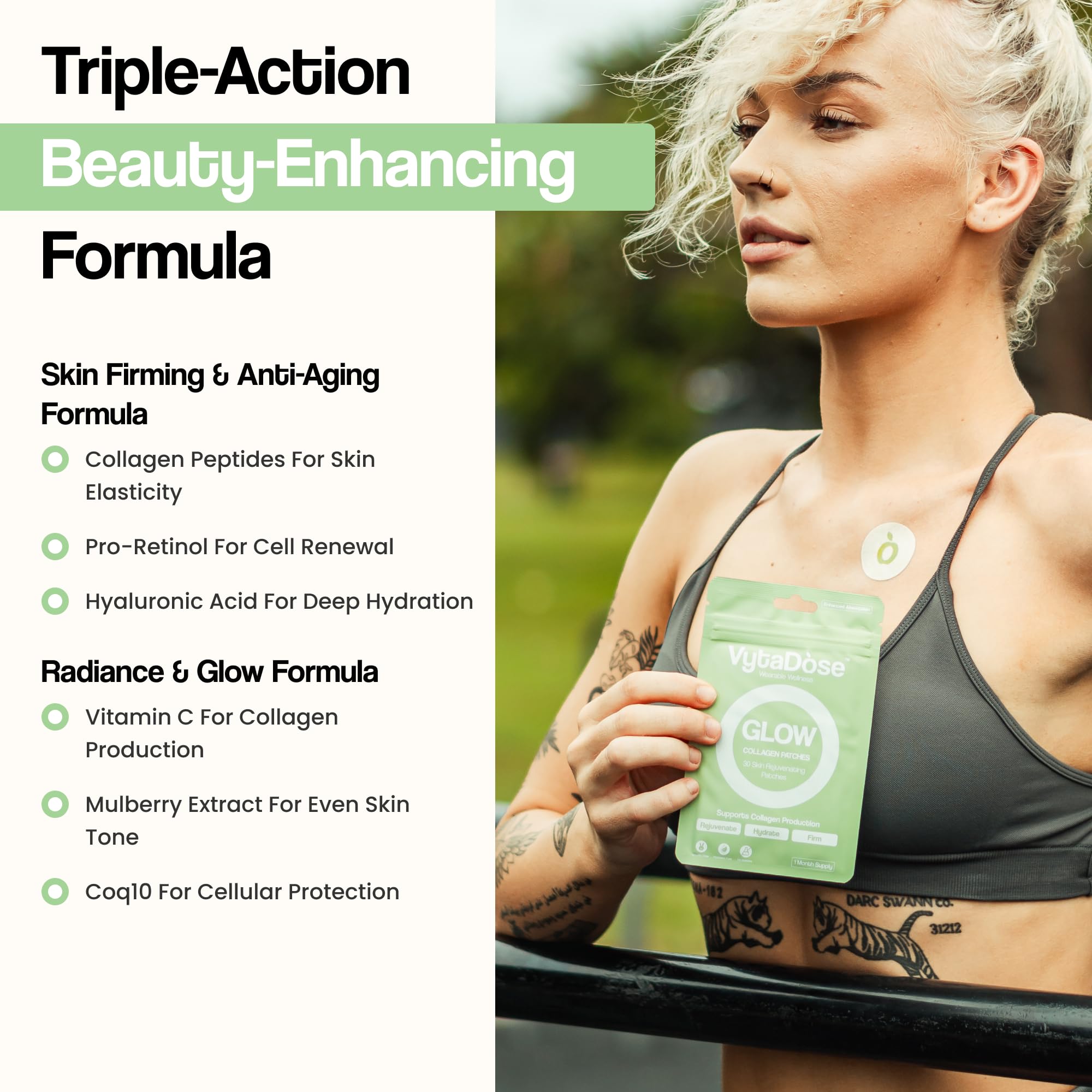 Patch matrix providing 8- to 12-hour nutrient release